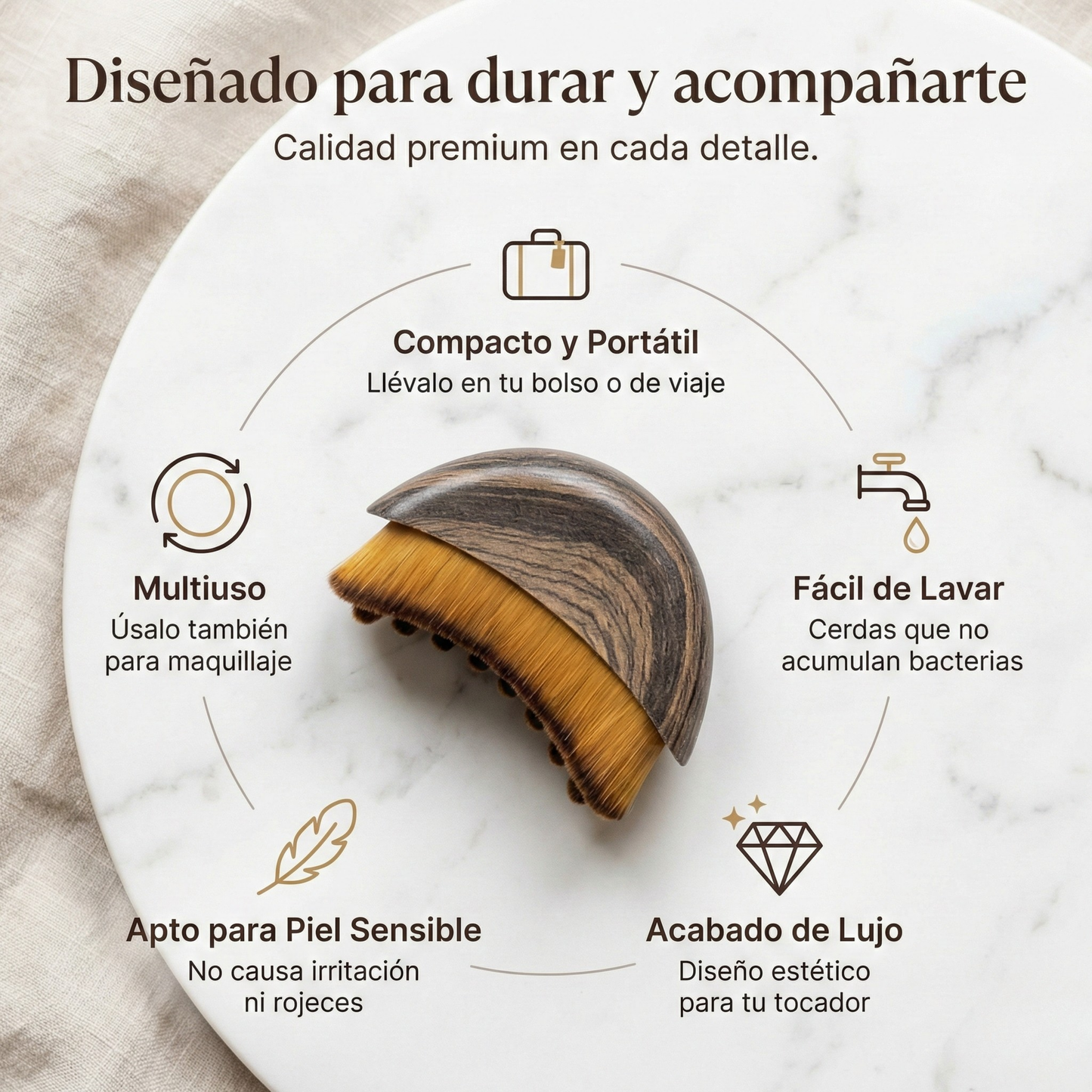 Cepillo Facial de Drenaje y Contorno Linfático CLAVE™| Rostro Más Delgado en 1 Min