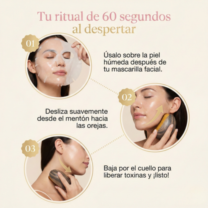 Cepillo Facial de Drenaje y Contorno Linfático CLAVE™| Rostro Más Delgado en 1 Min